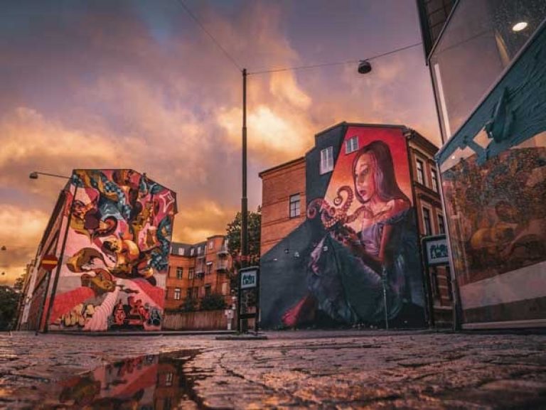 Street art in stockholm, sweden.